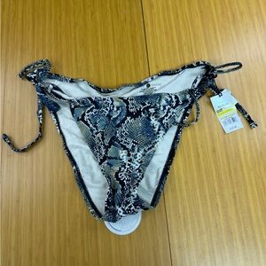 NEW Shade & Shore Women's Bikini Bottom Blue Snake Print Size XL (16/18)